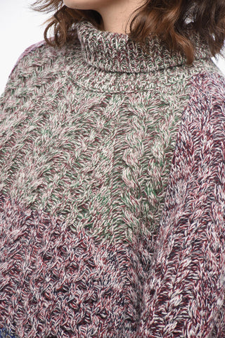 Maglia a Collo Alto MAGANE In Lana e Nylon Con Maniche Raglan