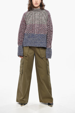 Maglia a Collo Alto MAGANE In Lana e Nylon Con Maniche Raglan