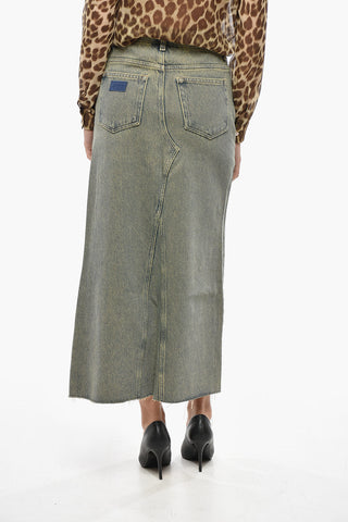 Denim Skirt with Maxi Front Split
