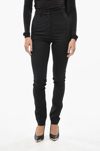 Wool Blend AMY Skinny Fit Pants with Ankle Zips