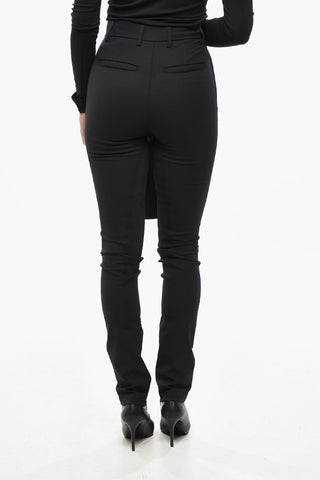 Wool Blend AMY Skinny Fit Pants with Ankle Zips