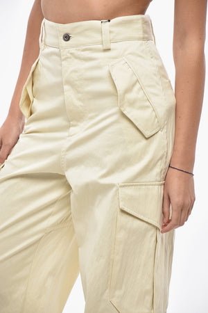 Cargohose aus Baumwollmischung mit Kordelzug am Saum