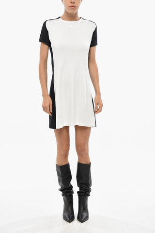 Mini Dress a Trapezio Bicolore