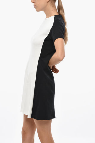 Mini Dress a Trapezio Bicolore
