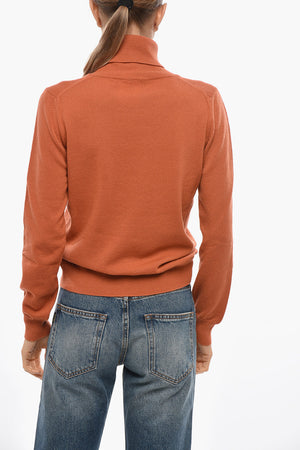 Virgin Wool and Cashmere Turtleneck Sweater