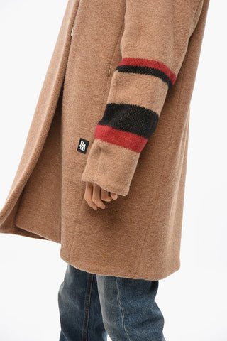 울 퀼팅 코트 BLANKET 비대칭 지퍼