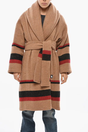 Cappotto Trapuntato in Lana DADA con Bande a Contrasto