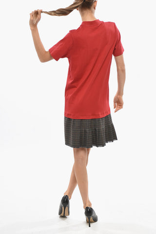 Tee Dress KEEP CALM mit plissiertem Rock in Karo