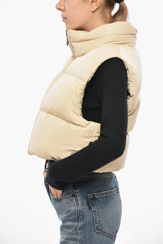 Piumino Crop Smanicato RAMON con Zip Frontale