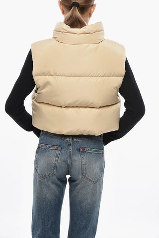 Piumino Crop Smanicato RAMON con Zip Frontale