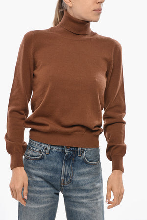 Virgin Wool and Cashmere Turtleneck Sweater