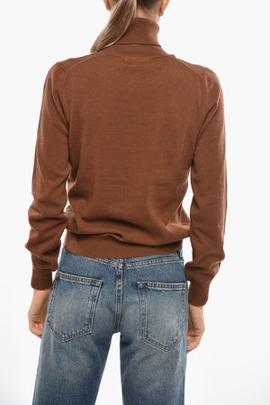 Virgin Wool and Cashmere Turtleneck Sweater