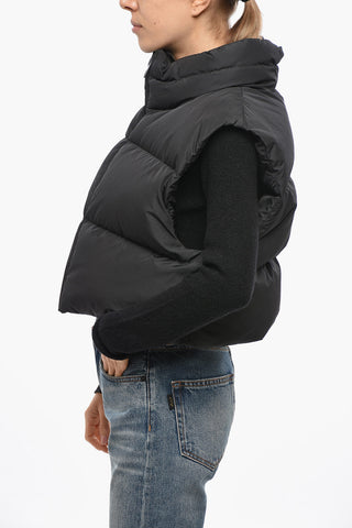 Piumino Crop Smanicato RAMON con Zip Frontale