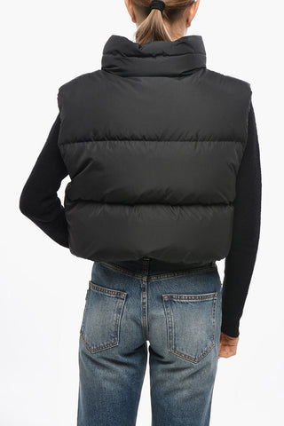 Piumino Crop Smanicato RAMON con Zip Frontale