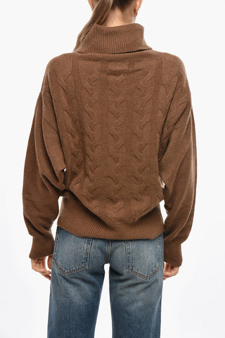 Cashmere Cable Knit Turtleneck Sweater