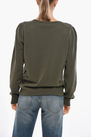 Virgin Wool and Cashmere Crewneck Sweater