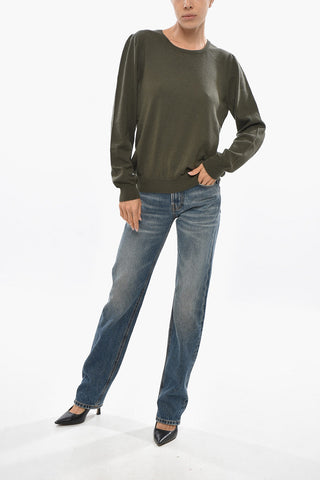 Virgin Wool and Cashmere Crewneck Sweater