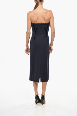 SPORTMAX Midi Sheath Dress ANEMONE with Velour Details