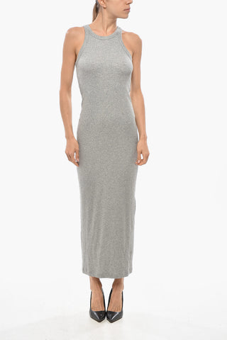 Maxi Dress Tank Attillato a Costine 