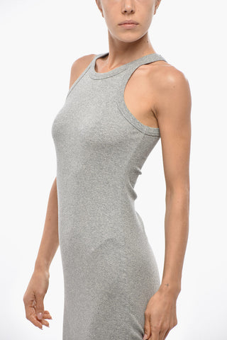Maxi Dress Tank Attillato a Costine 