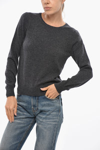 Virgin Wool and Cashmere Crewneck Sweater