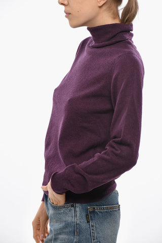 Mixed Cashmere Turtleneck Sweater