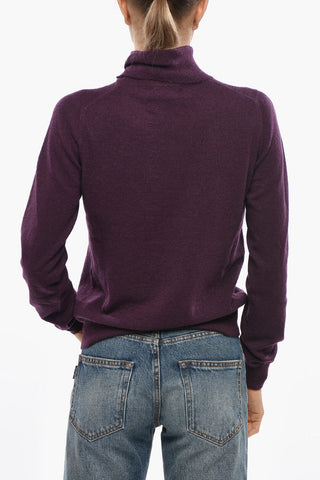 Mixed Cashmere Turtleneck Sweater