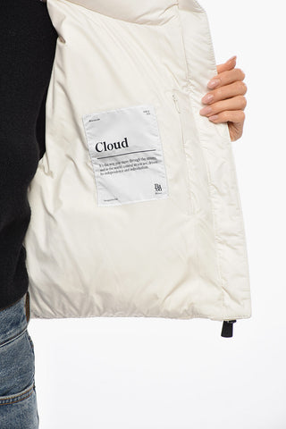 Ärmellose Crop-Daunenjacke RAMON mit verdeckter Knopfleiste