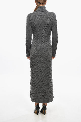 SFILATA Cashmere Blend Cable Knitted Dress