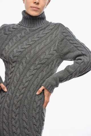 SFILATA Cashmere Blend Cable Knitted Dress