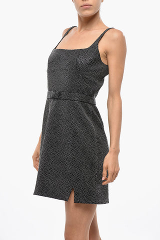 Mini-Kleid mit Strass und Schleife