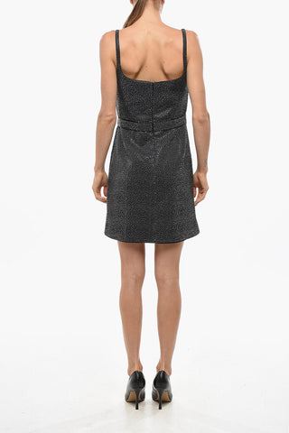 Mini-Kleid mit Strass und Schleife