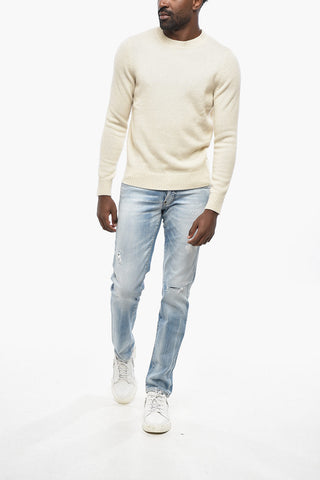 Solid Cashmere and Wool Crewneck Sweater