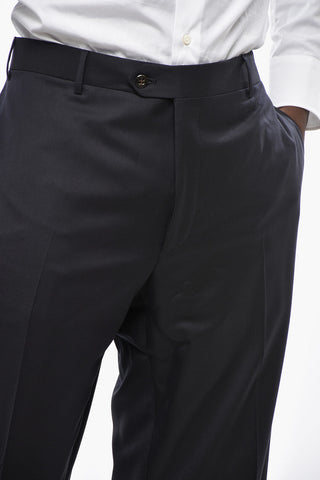 Virgin Wool Trousers with Belt Loops