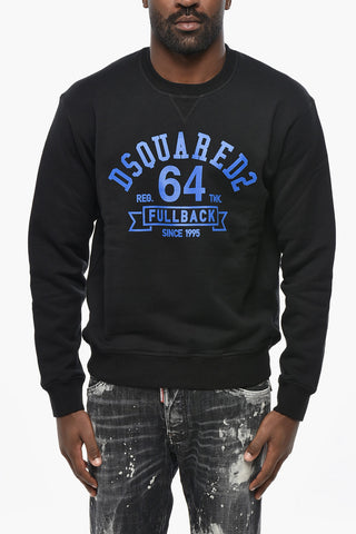 Cotton Fleece Crewneck Sweatshirt COOL FIT with Front Print