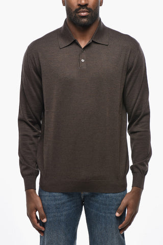 Pullover mit Polokragen aus Schurwolle