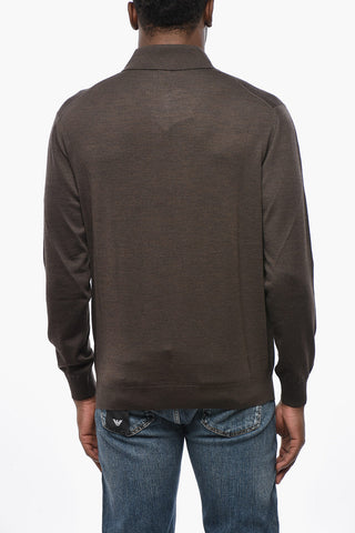 Pullover mit Polokragen aus Schurwolle