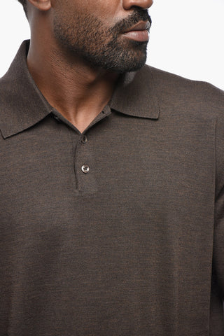 Pullover mit Polokragen aus Schurwolle
