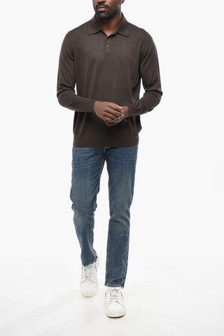 Pullover mit Polokragen aus Schurwolle