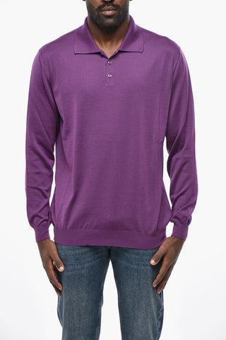 Cashmere and Silk Polo-Collar Sweater