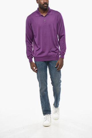 Cashmere and Silk Polo-Collar Sweater