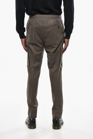 Pantaloni Cargo in Lana Vergine