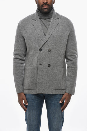 Cardigan Doppiopetto in Lana e Cashmere