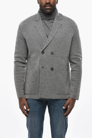 Cardigan Doppiopetto in Lana e Cashmere