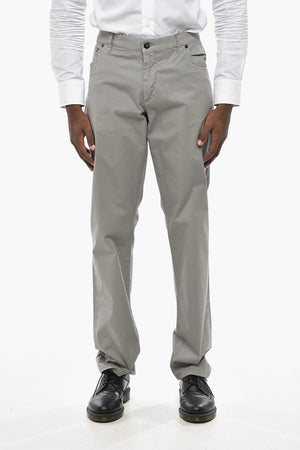 ID Pantaloni in Cotone con Tasche a Filo