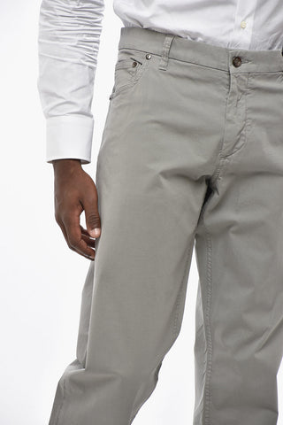 ID Pantaloni in Cotone con Tasche a Filo
