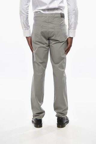 ID Pantaloni in Cotone con Tasche a Filo
