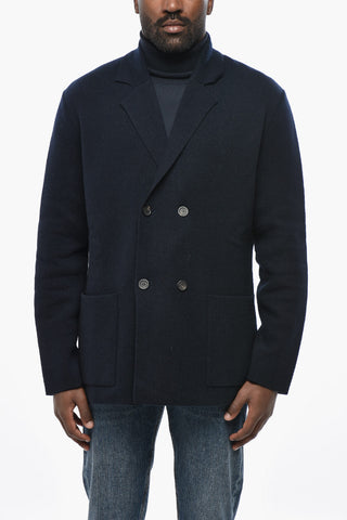 Cardigan Doppiopetto in Lana e Cashmere