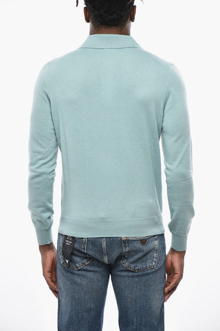 Cashmere Sweater with Polo Neck