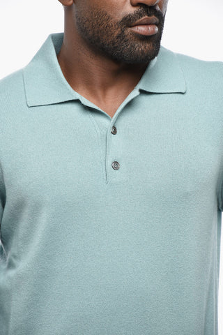 Cashmere Sweater with Polo Neck